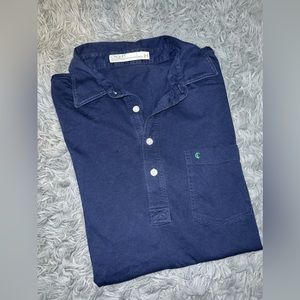 Criquet 100% Organic Cotton Polo Blue Large Slim Fit